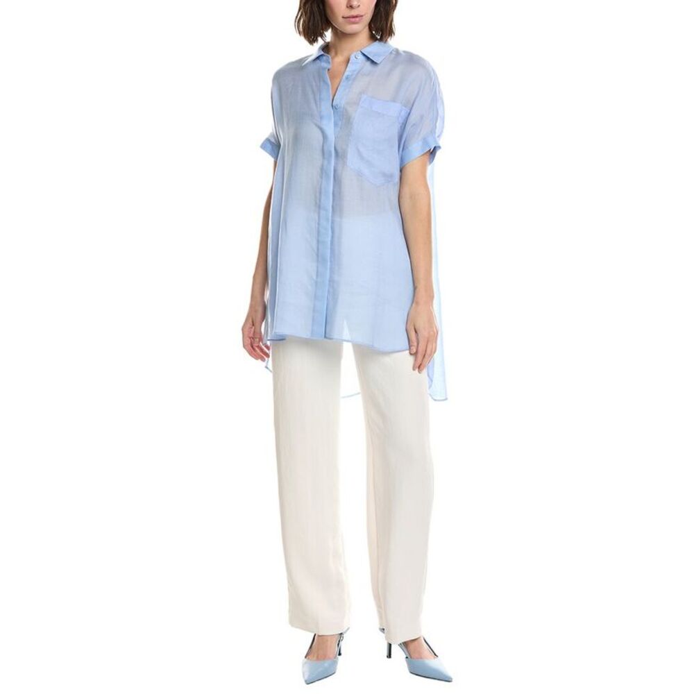 Lafayette 148 New York Womens  Oversized Shirt